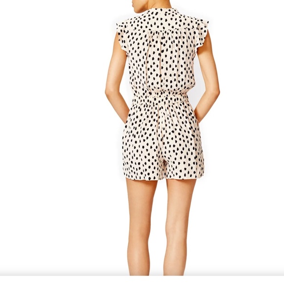 Kate Spade New York Leopard Dot Crepe Romper Size 4 - Picture 2 of 9